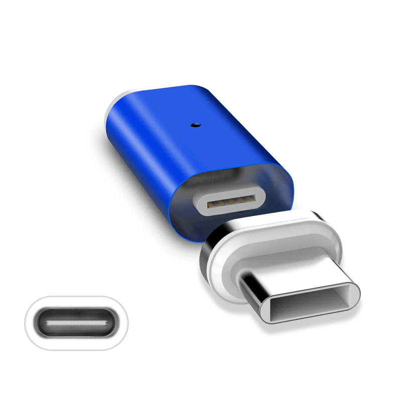 Blue Add Type C Tip Адаптер с магнитным зарядным устройством типа C для samsung iPhone Xiaomi huawei - Цвет: Blue Add Type C Tip