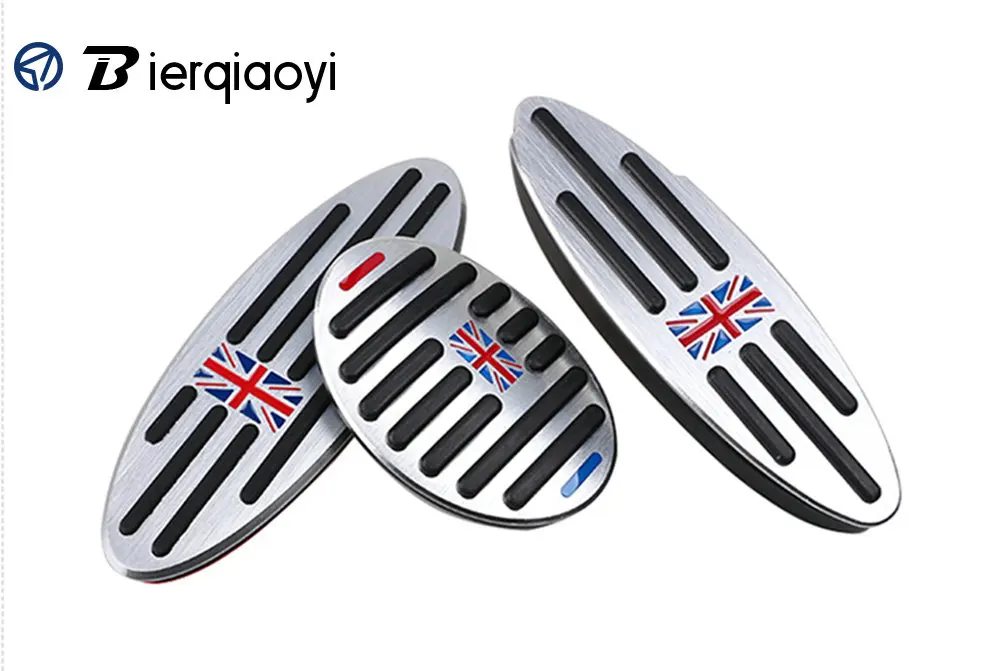 Red Union Jack Автомобильные аксессуары для R60 Mini Cooper S R55 R56 R60 R61 F54 F55 F56 F60 алюминиевая подставка для ног газ тормоз сцепления Педаль крышка F56 F60 F55 - Название цвета: Red Union Jack