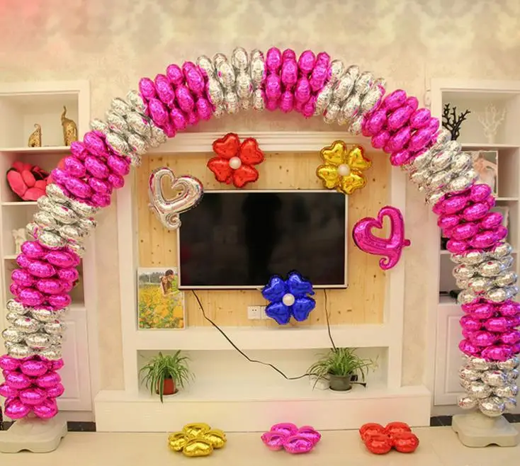 Воздушный шар металлического цвета в форме сердца фотофольгированные шары