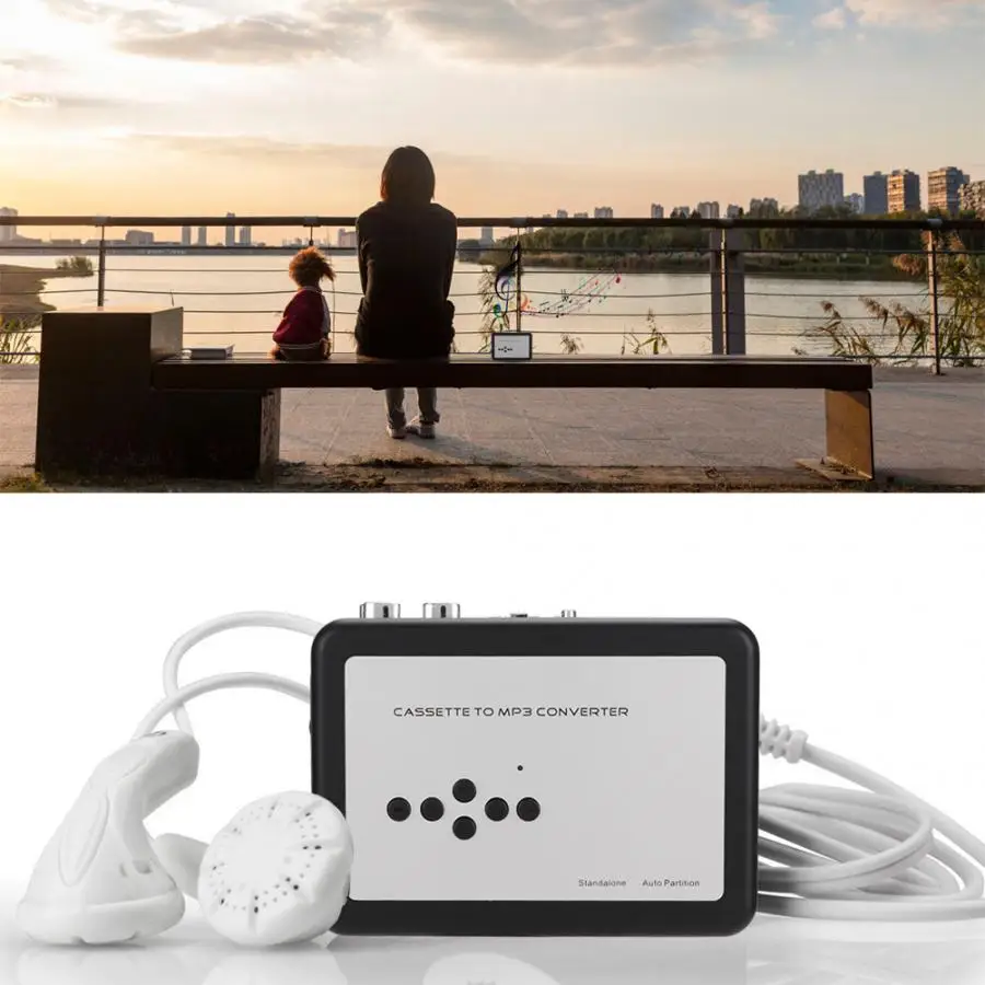 Кассета в MP3 конвертер стерео USB кассета цифровая лента с наушниками поддержка TF