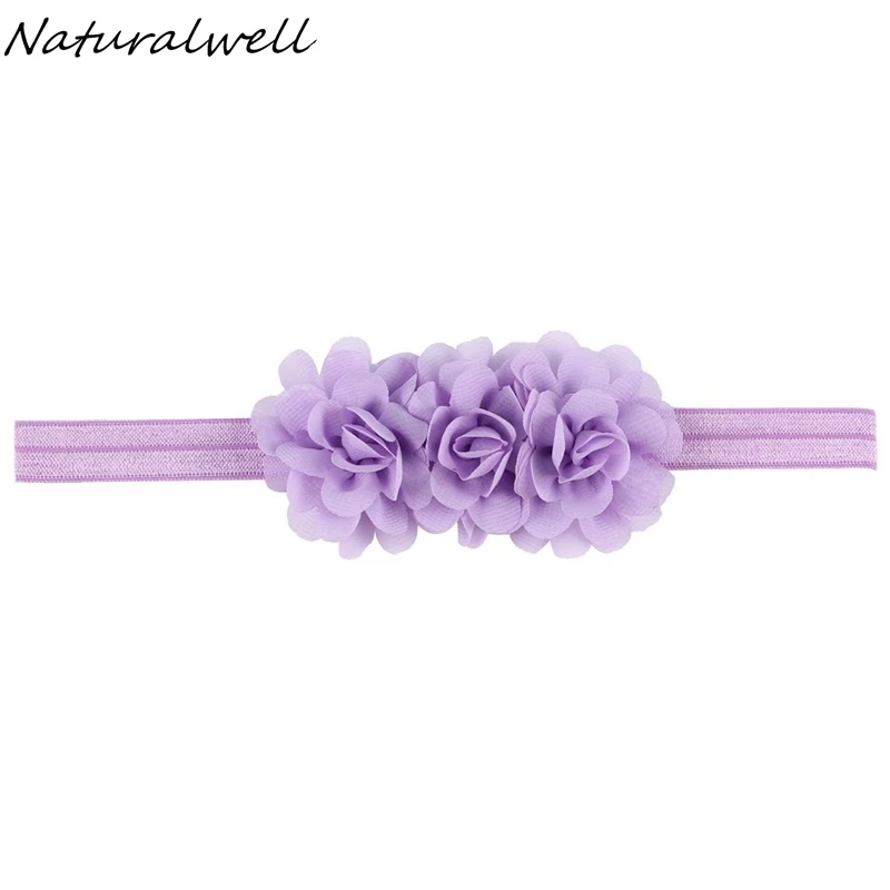 Naturalwell Baby girls Flower Headband Chiffon Flowers Headbands 2&quot Tulle Puff Head wear Photography props 1pc HB330 | Детская