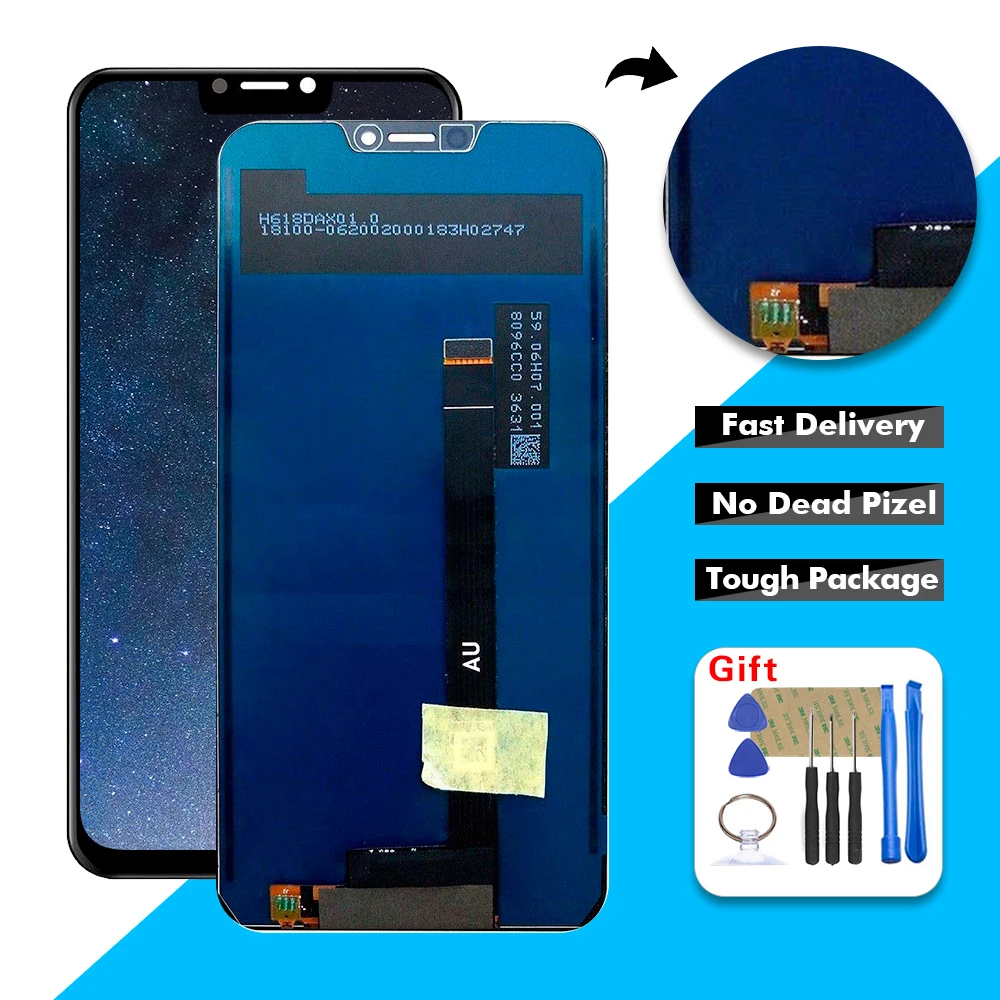 ЖК-дисплей 6 2 дюйма для ASUS Zenfone 5 5Z ZE620KL ZS620KL сенсорный экран дигитайзер стекло в