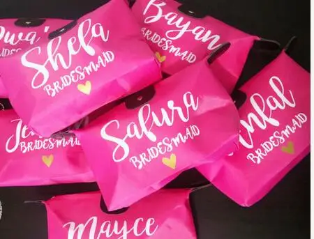 Personalizd подарок подружки невесты Макияж косметическое белье сумки для уникальный