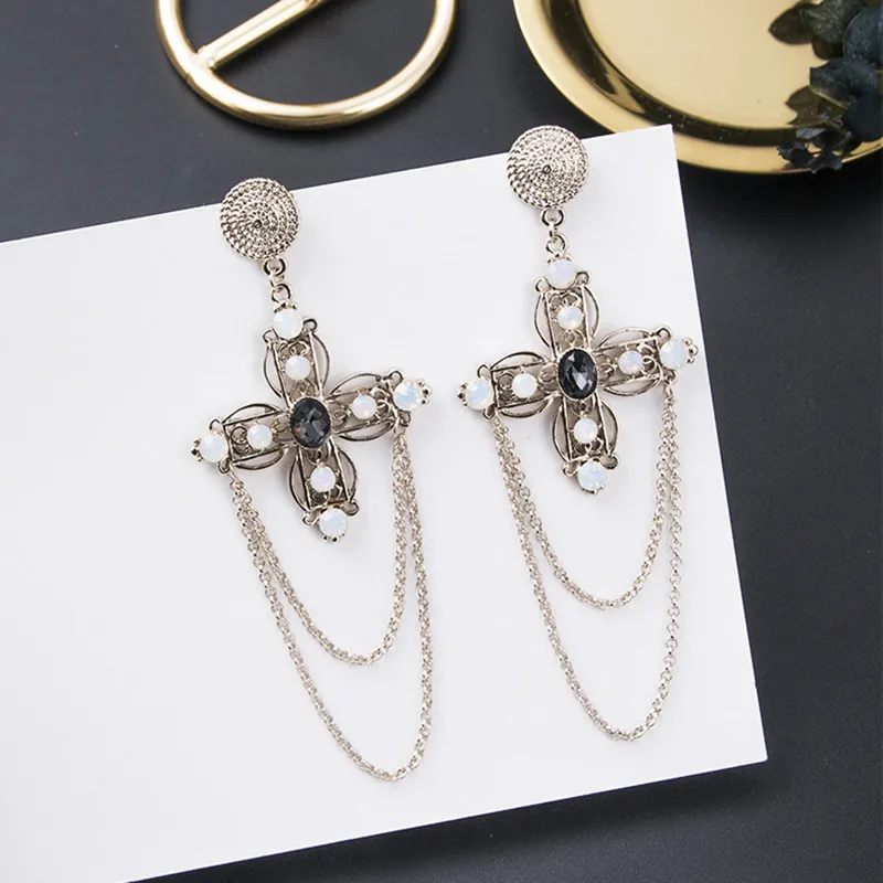 Женские длинные серьги подвески с цепочкой и кисточками|Серьги-подвески| |