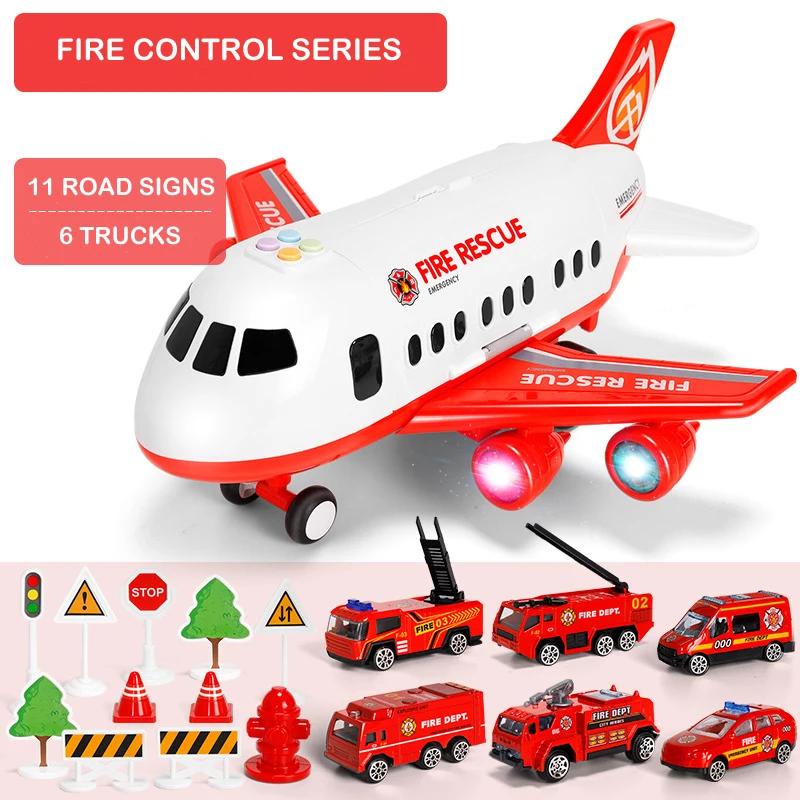 Большой игрушечный самолет для мальчиков Детский большой музыкальный трек