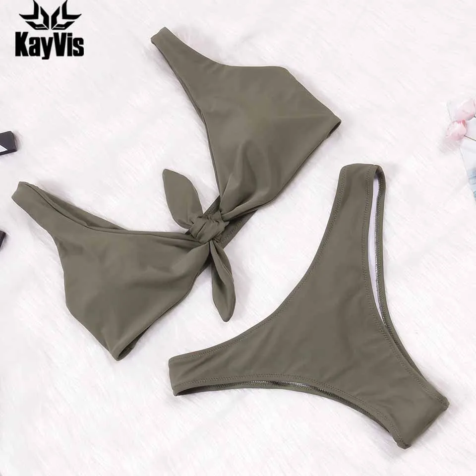 KayVis Новый сексуальный женский купальник бикини Холтер Купальники пуш ап