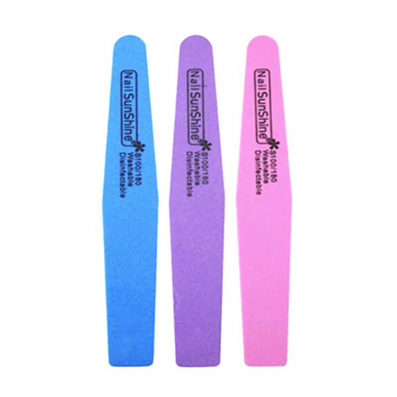 10pcs/lot Double Side Nail Files Buffer 100/180 Trimmer Lime a Art Tools Washable Buffing Sanding File Sponge | Красота и здоровье