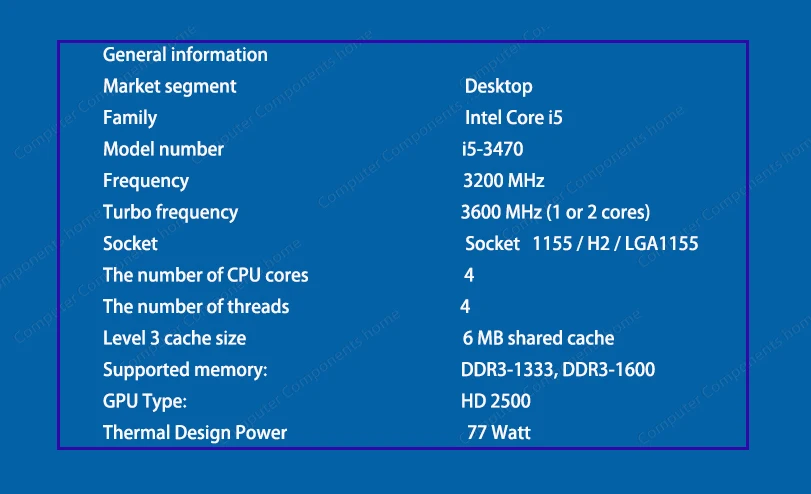 Оригинальный процессор intel Core I5 3470 3 2 ГГц четырехъядерный LGA 1155 L3 кэш 6 Мб