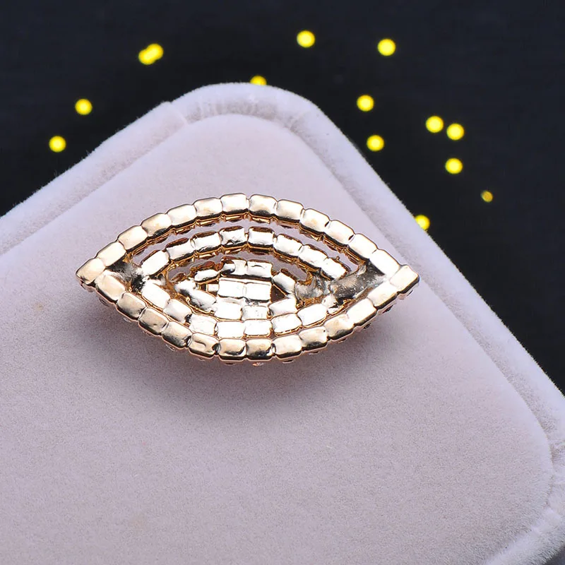

(S0165) 10pcs/lot, 36mmX13mm metal rhinestone embellishment,light gold plating,all AB crystals
