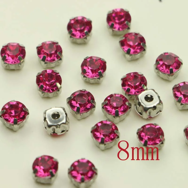 Rose red 30PCS 30 шт. DIY ювелирные аксессуары из бисера материал медь 8 мм сверло в форме когтя Ручное шитье стеклянные когти сверло свадебное платье обувь сверло - Цвет: Rose red 30PCS