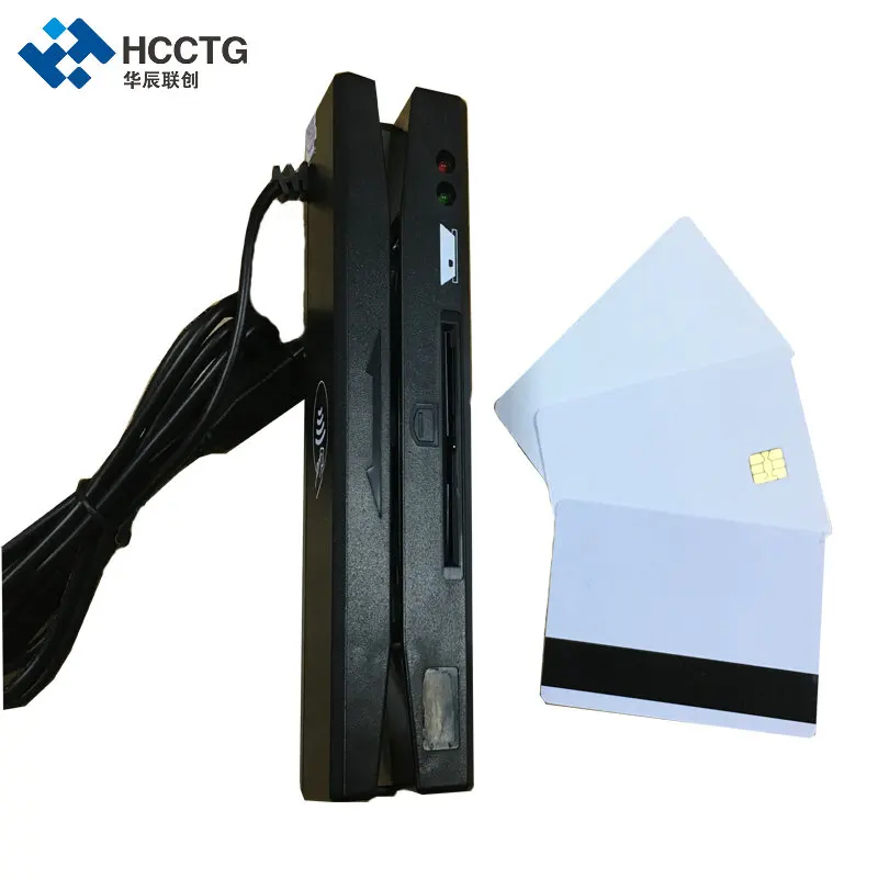 USB Все в одном Track 1/2/3 магнитная карта RFID считыватель для MSR& IC(chips On Board) Psam карты HCC-110