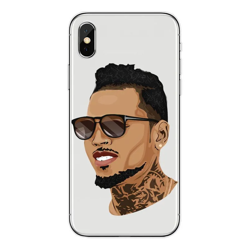 O cantor Chris Brown свежий RNB чехол для телефона из мягкого силикона ТПУ с рисунком Caso телефоны Para o iphone 5 6 7 8 X Plus Galaxy Гранд Nucleo премьер-альфа - Цвет: TPU