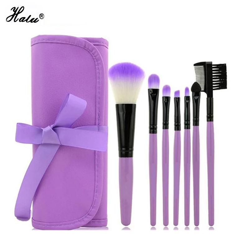 Hot Sale 7pc 8pc Natural Eye Makeup Brushes Set With Bag Professional Cosmetic Eyeshadow Blush make up Brush | Красота и здоровье
