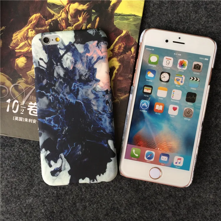 Модный мраморный камень чехол для телефона iphone SE разноцветный окрашенный скраб