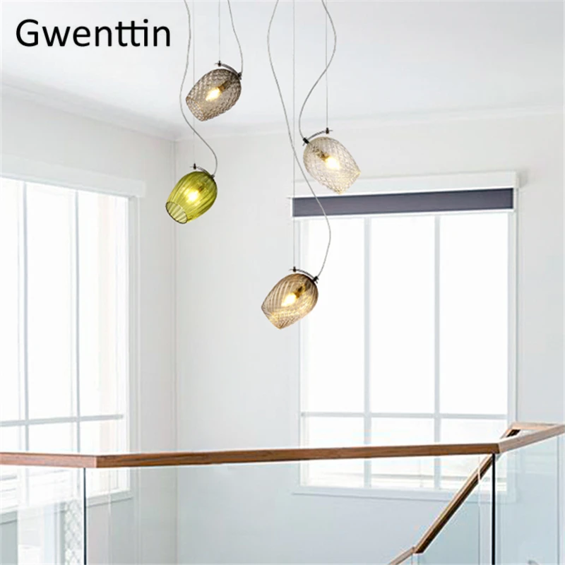 Современный стеклянный подвесной светильник s в скандинавском стиле