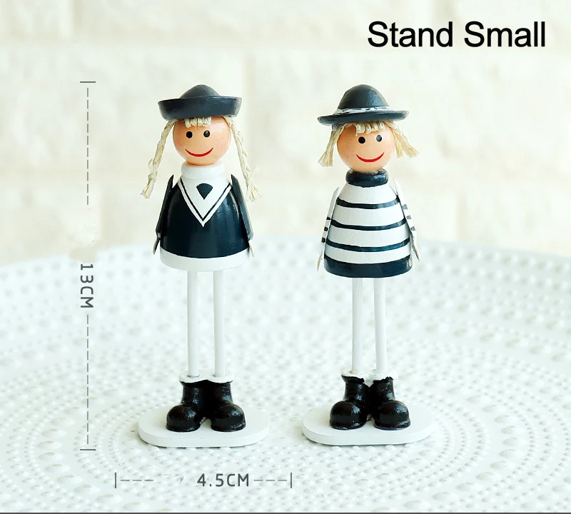 Stand Small 2 шт., скандинавские деревянные куклы для декора гостиной, скандинавский стиль, декор для комнаты, ручная работа, натуральная деревянная статуэтка, ремесло, скандинавские детские - Цвет: Stand Small