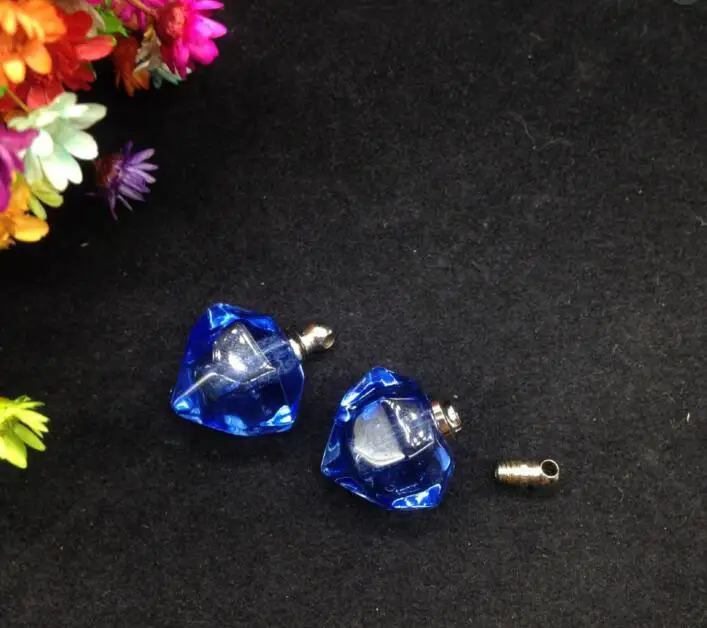 5 шт./лот цветные трендовые милые хрустальные маленькие флаконы в форме сердца