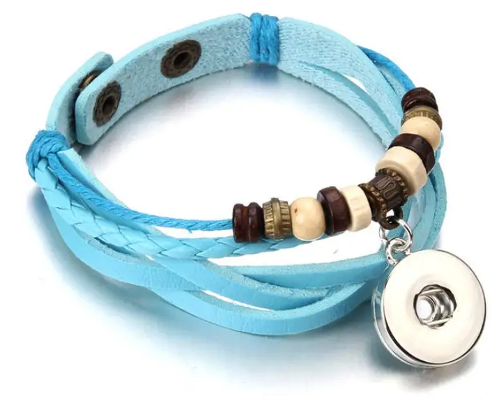 Мужской винтажный кожаный браслет с кнопками 18 мм|bracelets for|button braceletsnap button bracelet |