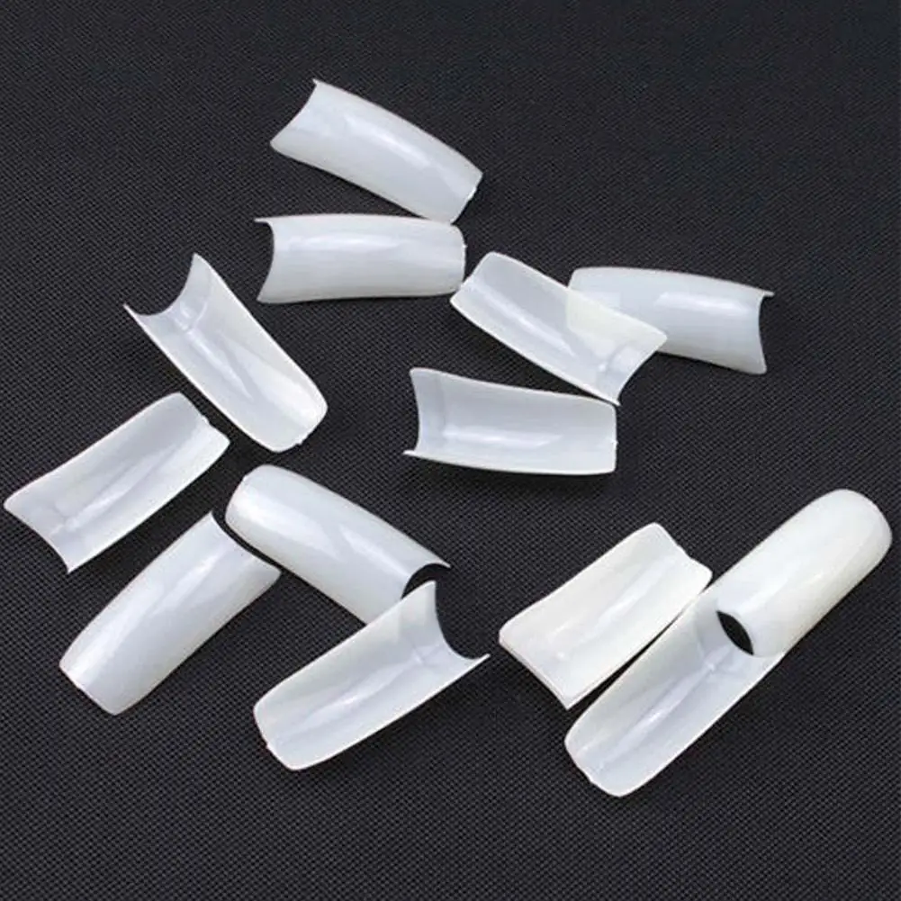 500 Pcs 10 Sizes/Set Nude White Half Cover False Fake Nail Art Design Tips French Acrylic UV Gel Salon Manicure Tool | Красота и