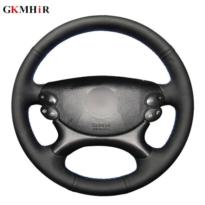 

DIY Black Artificial Leather Steering Wheel Cover for Mercedes Benz E-Class W211 E230 E280 E350 CLS-Class CLS350 CLS500