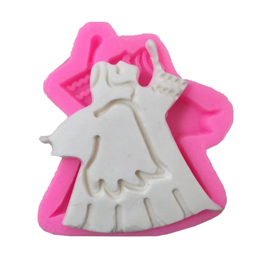 Abstract Girl Fondant 3D силиконовые формы для торта серия дверей Феи украшения инструменты