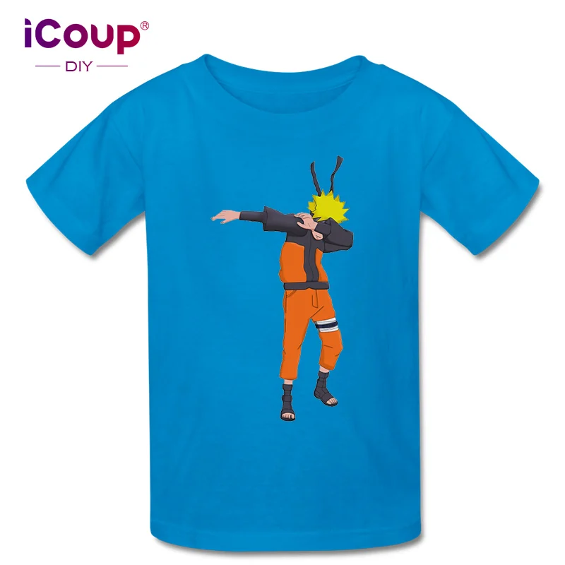 Детская футболка с коротким рукавом icoupp Naruto Uzumaki 100% хлопок | Мужская одежда