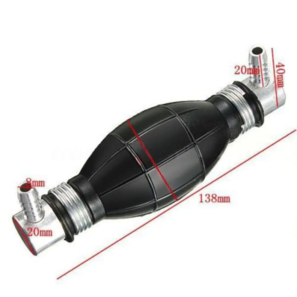 

1PCS 6/8/10/12mm Fuel Primer Blub Hand Pump Petrol Diesel Inline Filter Black Rubber