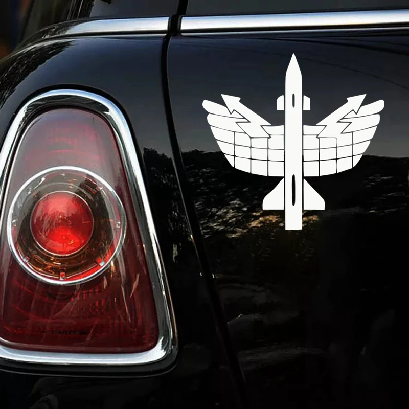 CK2173#15*14.6cm Авиационные силы ПВО смешной наклейка на автомобиль из винила белого/черного цвета для декора бампера и окна.