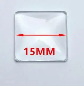 15mm 50 шт. 8/10/12/16/20/25/13x18/18x25/30x40 мм с плоской задней частью прозрачное увеличительное стекло кабошон камея для изготовления ювелирных изделий DIY - Цвет: 15mm