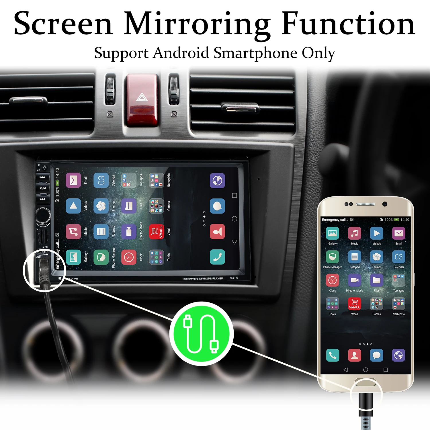 7 &quotсенсорный экран 7021G Автомобильный Bluetooth MP5 плеер GPS навигация поддержка TF USB AUX