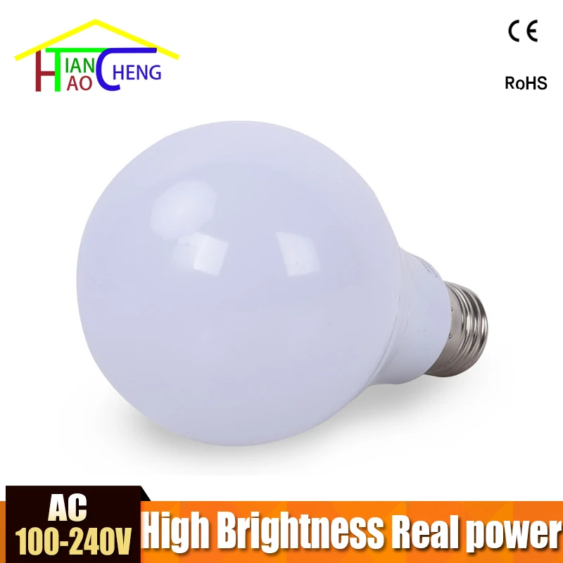 Оптовая продажа светодиодные лампы E27 3 Вт 6 9 12 15 18 21 AC220V холодный белый теплый