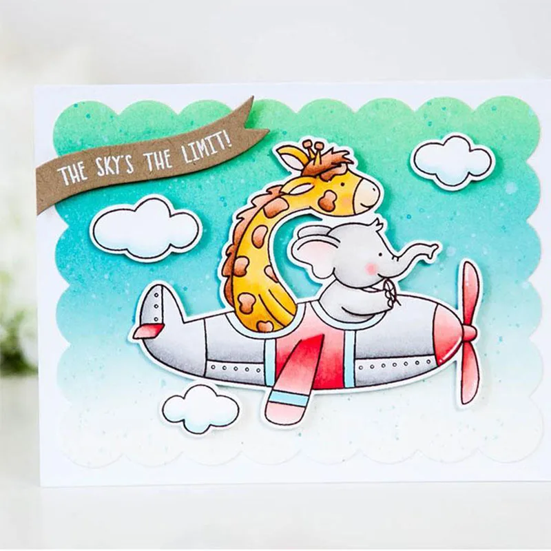 Animals Airplane Pattern Prints Transparent Clear Silicone Stamp&amp Dies for DIY scrapbooking/photo album Decor card making | Дом и сад