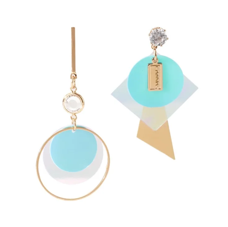 1 пара модные женские стильные треугольник золотого цвета квадратные Длинные