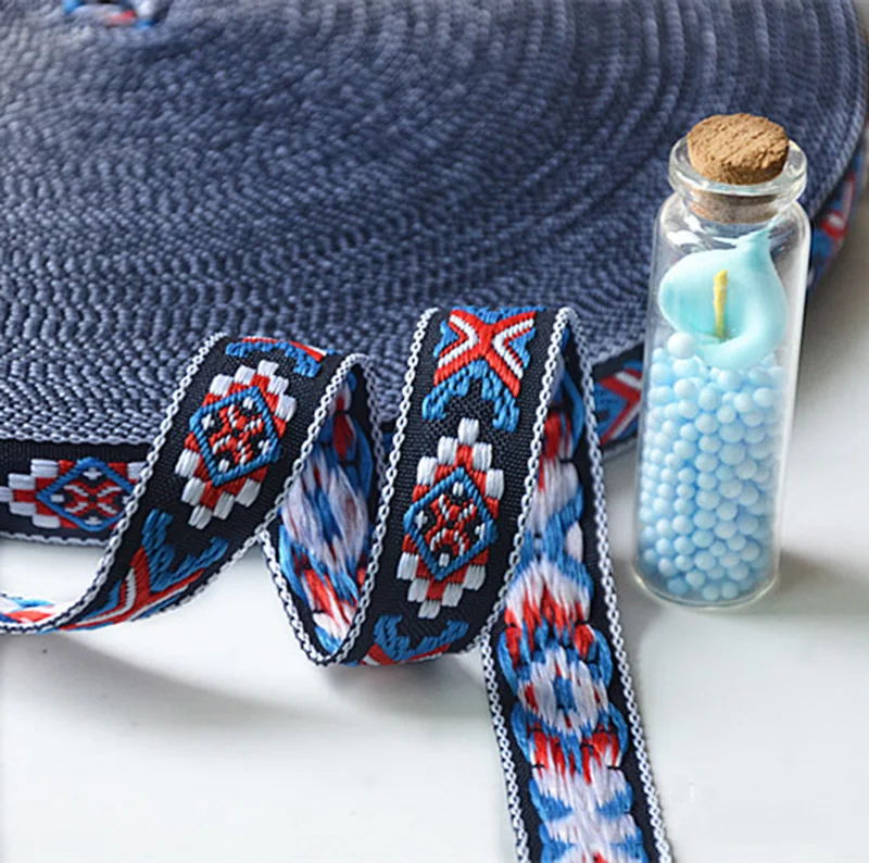 Лента для вышивки Meetee 10 ярдов 2 см жаккардовые ленты национальные кружевные