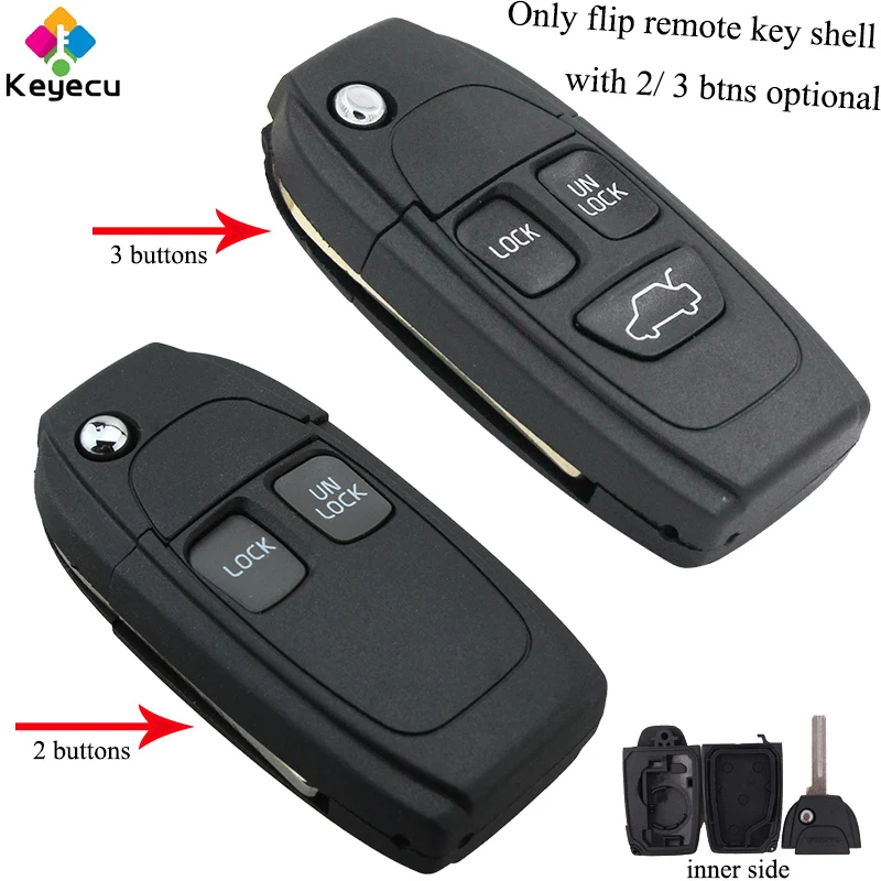 Запасной складной чехол KEYECU для Volvo C70 S40 S60 S70 S80 S90 V40 V70 | Автомобили и мотоциклы