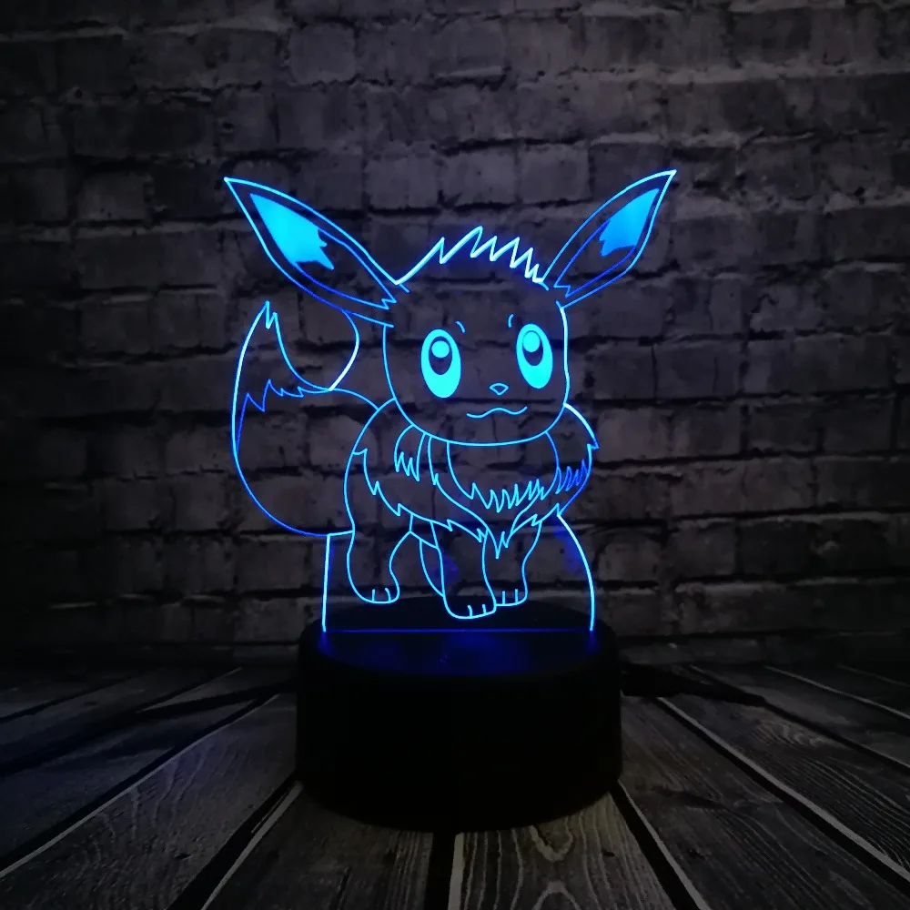 Горячая Распродажа японских мультфильмов 3D USB Светодиодная лампа игры Pokemon Go