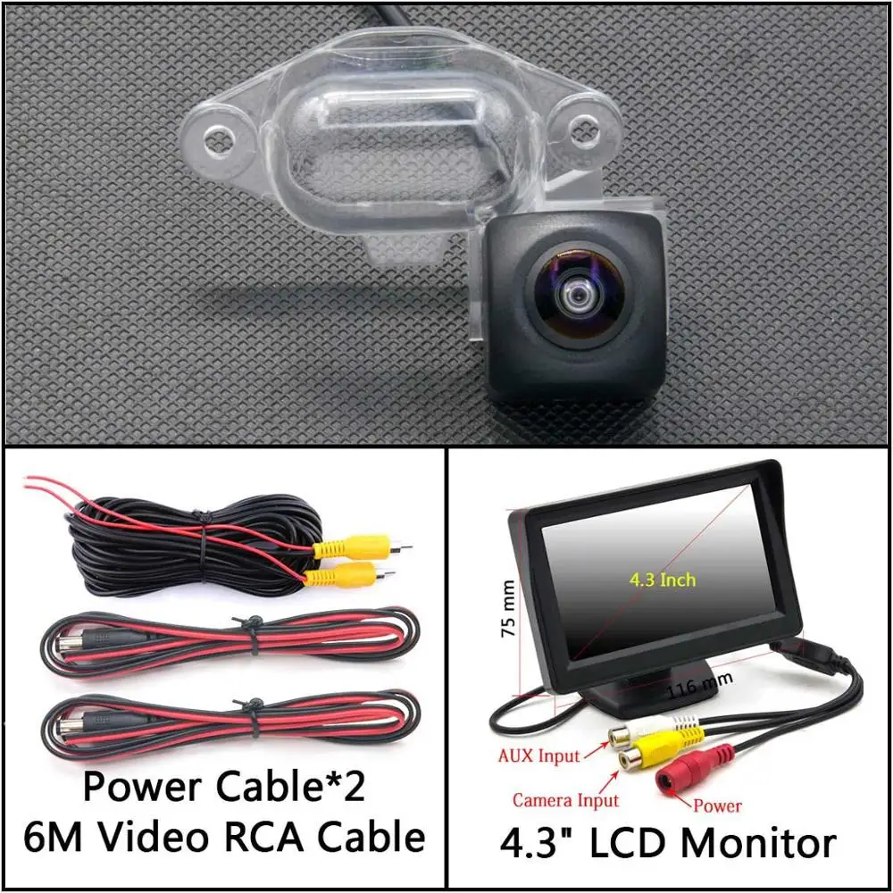 Cam Add 4.3 inch LCD 175 градусов HD резервная камера заднего вида для Nissan X-Trail XTrail 2001 2002 2003 2004 2005 2006 T30 автомобильный парковочный монитор - Название цвета: Cam Add 4.3 inch LCD