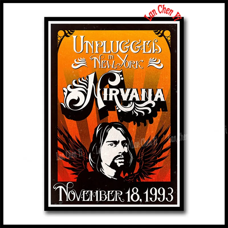 Тёмно-синий Nirvana певец плакат Курт Кобейн рок-музыка белая бумага с покрытием плакаты живопись Бар настенная декоративная живопись певец плакат - Цвет: Тёмно-синий
