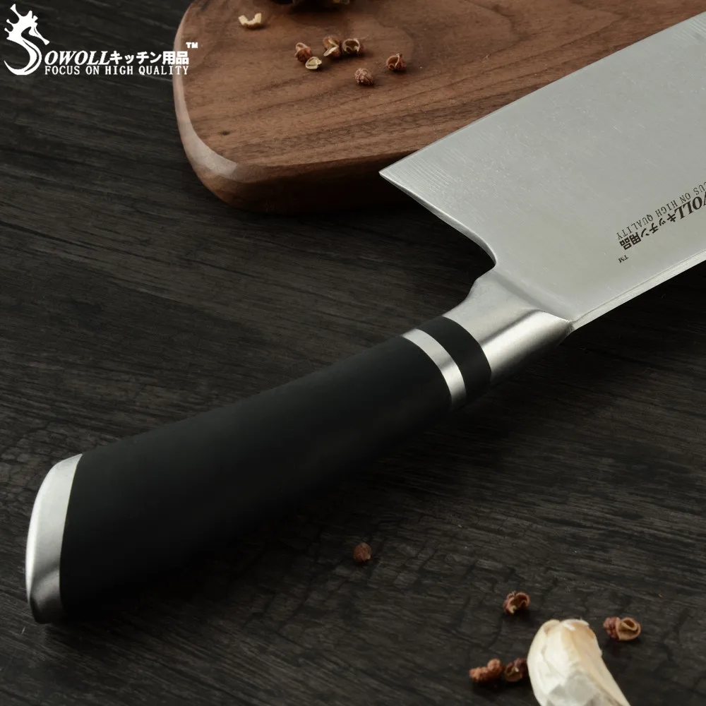 Sowoll кухонный нож нарезка Мясницкий китайский шеф из высокоуглеродистой стали 7