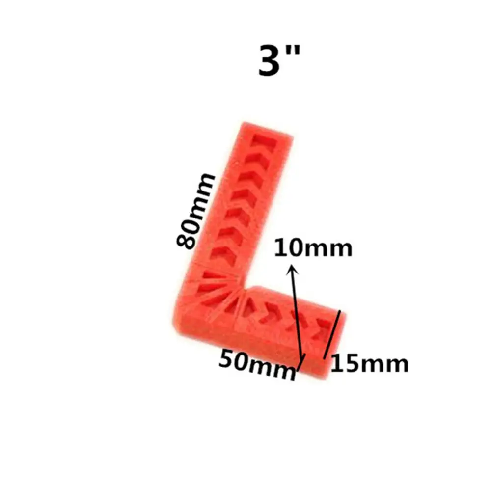 3 inch X 1 Прямоугольный локатор " 4" " Столярный прямоугольный линейка помощь позиционирования инструмент пластиковый квадратный угол линейки измерительные инструменты HY24 - Цвет: 3 inch X 1