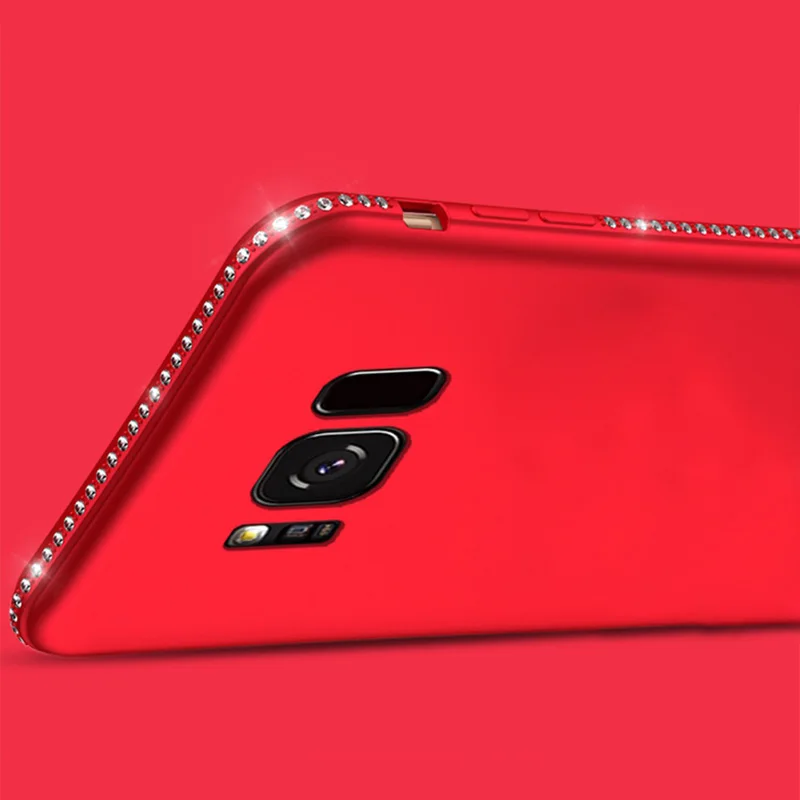 Роскошный Блестящий Мягкий силиконовый чехол из ТПУ со стразами для Samsung Galaxy S10E S8