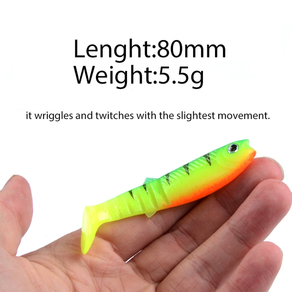3 15 дюймов 3D Shad Swimbait для рыболовных приманок подходит всех видов Искусственные