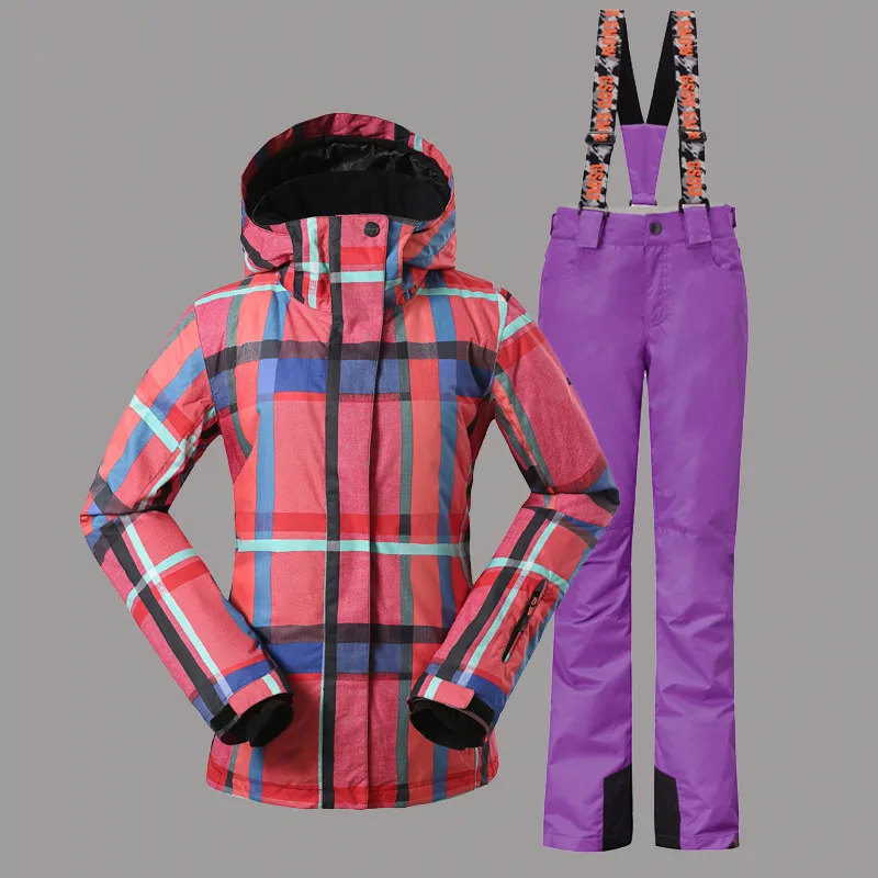 Женский лыжный костюм ветрозащитный Водонепроницаемый уличная спортивная