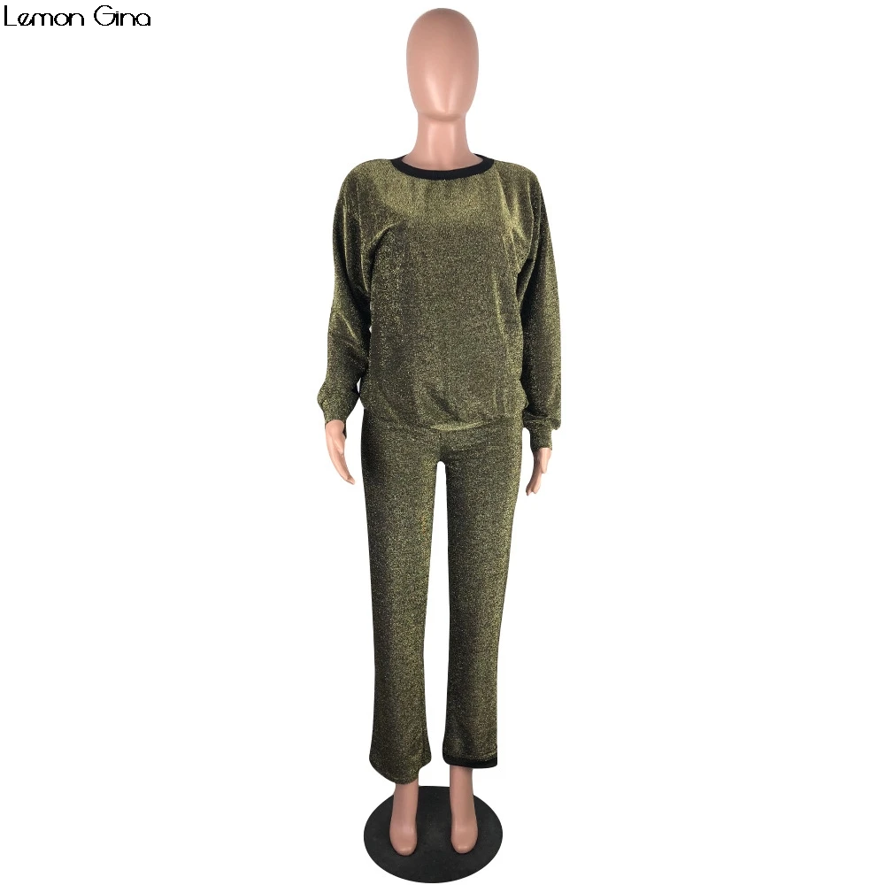 Женский комплект зимней одежды длинные леггинсы с длинным рукавом и круглым