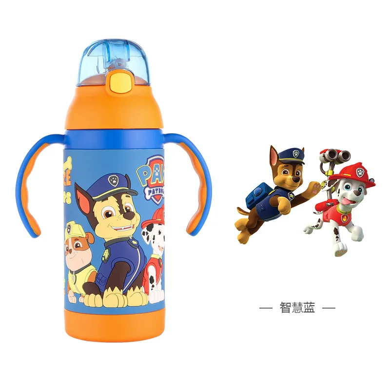 1 шт., 380 мл, настоящие бутылки для воды Paw Patrol, Вакуумная чашка, 316 нержавеющая сталь, термальная бутылка, BPA прямая чашка для детей, для мальчиков и девочек