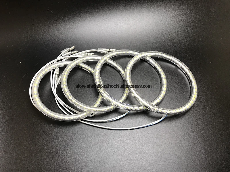 HochiTech для hyundai Tiburon 2003-2006 ультра яркий SMD белый светодиодный ангельские глазки 2600LM 12 В halo Кольцо Комплект дневной ходовой светильник DRL