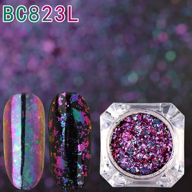 4A BEAUTYBIGBANG 0,1 г эффект чешуйки ногтей блестки зеркальный блеск порошок хром пигмент Блестки для ногтей Хамелеон дизайн ногтей - Color: 4A