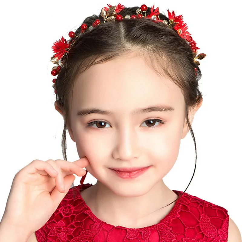 Baby Girls Flower Headband Small Daisy Floral Headwear Apparel Wreath Photography Prop Party Gift Evening Dress Accessories