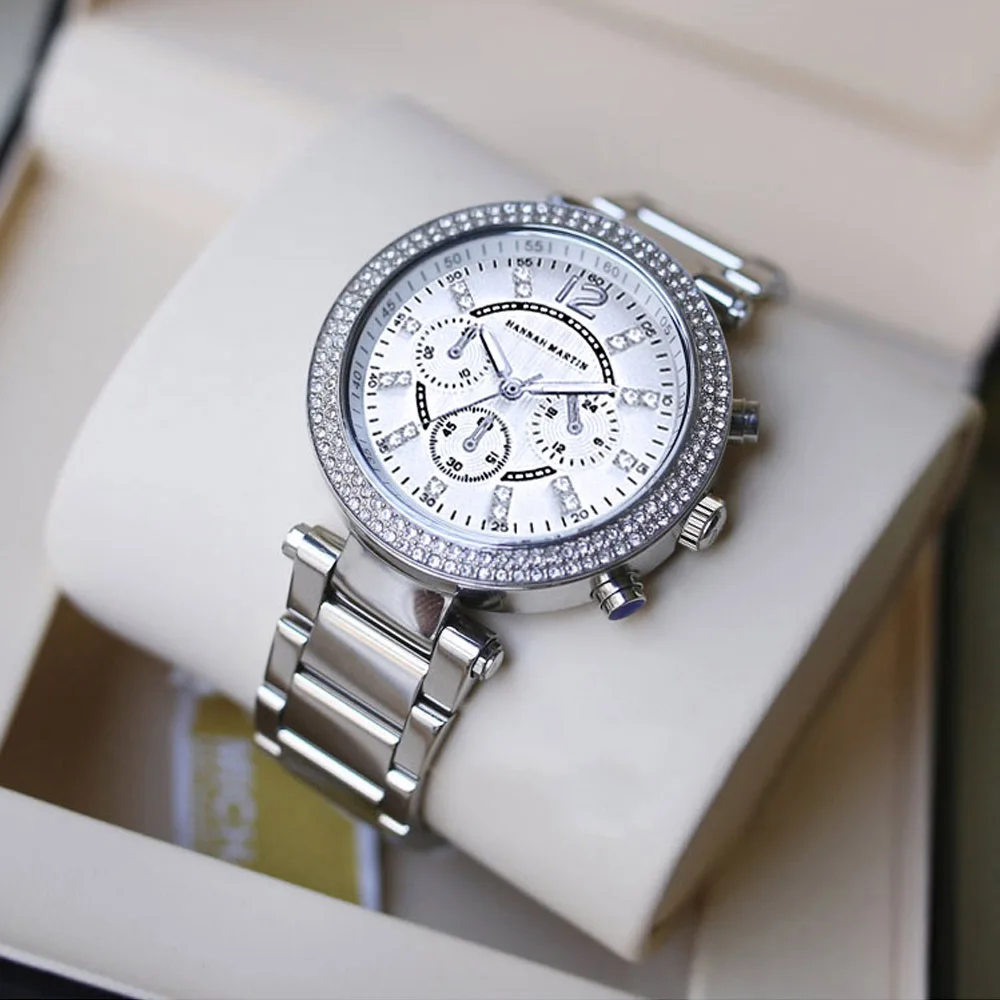 Женские часы Hannah Martin розовое золото наручные роскошные женские со стразами relogio