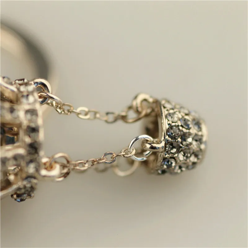 Брелок для ключей из сплава с кристаллами и стразами женщин|alloy keychain|keychain for womenkey